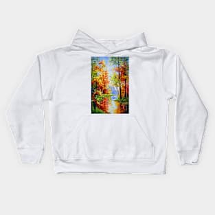 Autumn pond Kids Hoodie